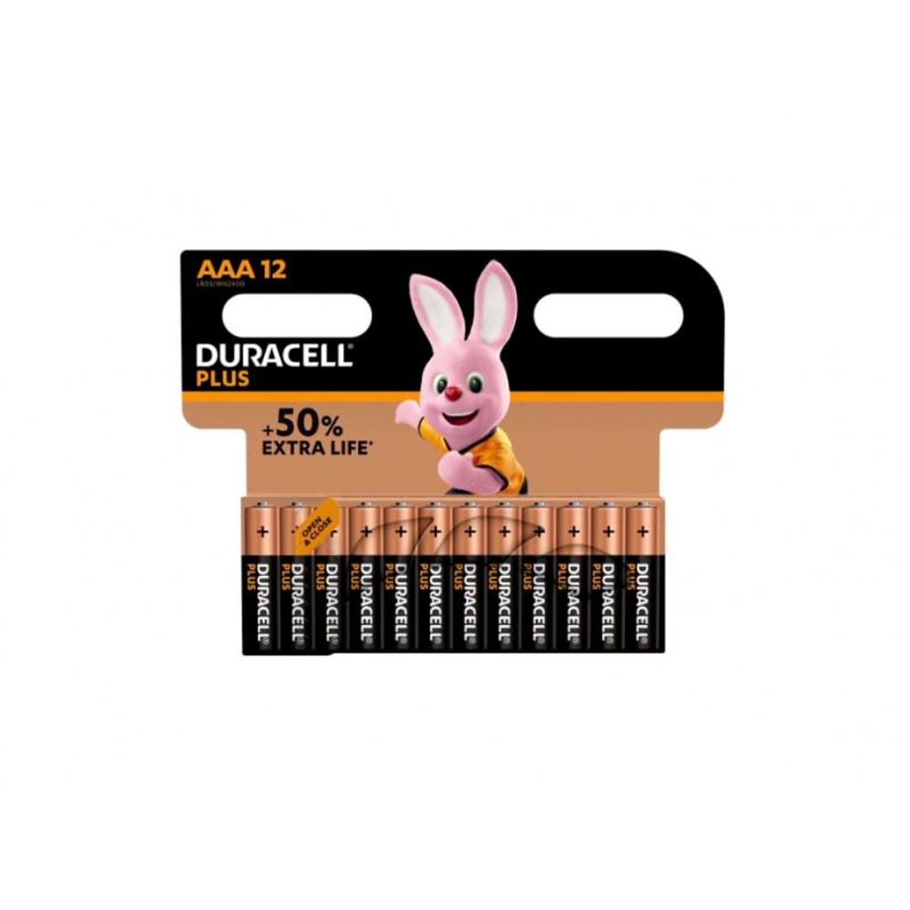 Duracell Plus Extra Life MN2400/LR03 Micro AAA 12-pak