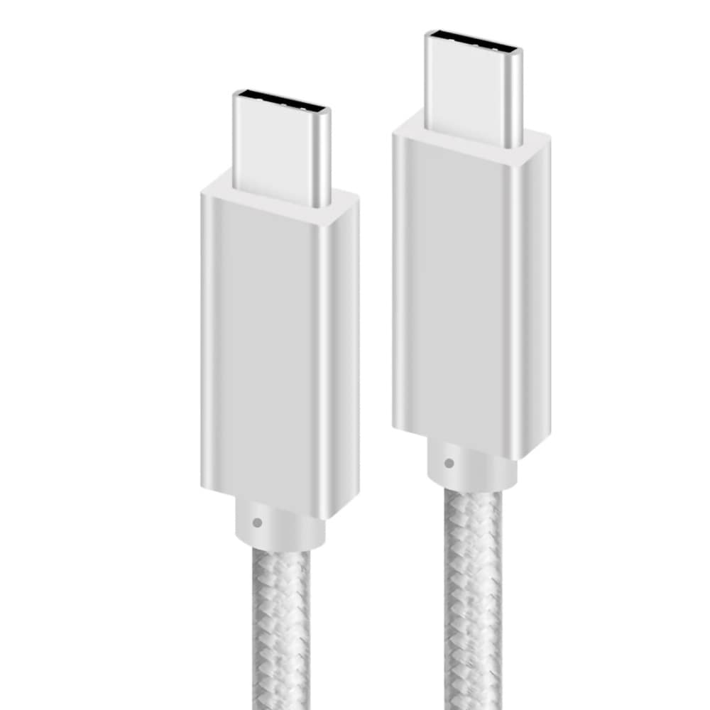 USB-C til USB-C-kabel USB 3.2 C PD100W 20GB/s 5A Hvidt