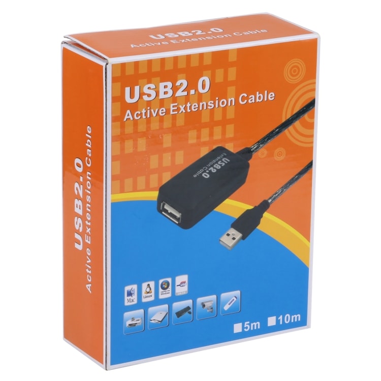 USB Aktivt forlængerkabel 2 0m