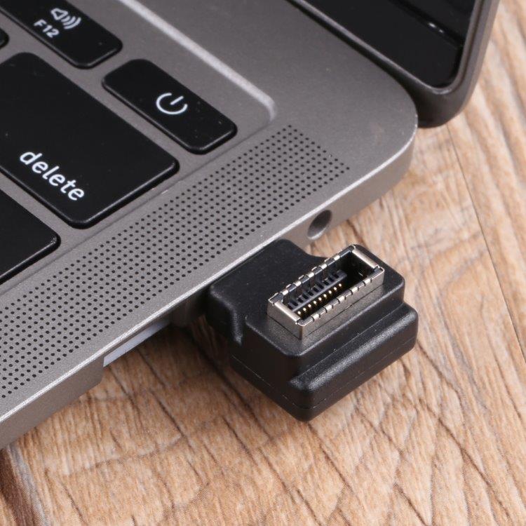 Vinklet Type-E Hun til USB Type-C Adapter