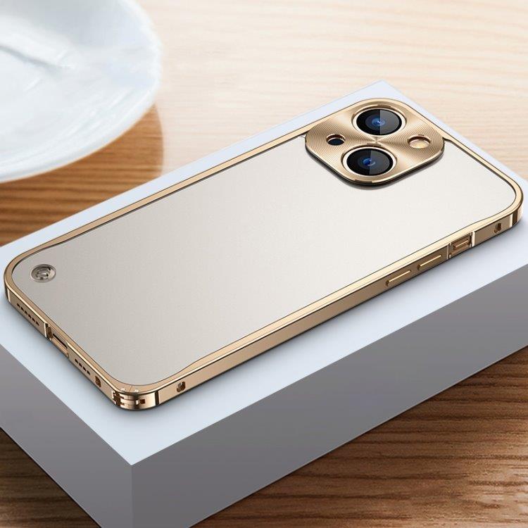 Mobilcover med metalkanter iPhone 13 Mini Guld