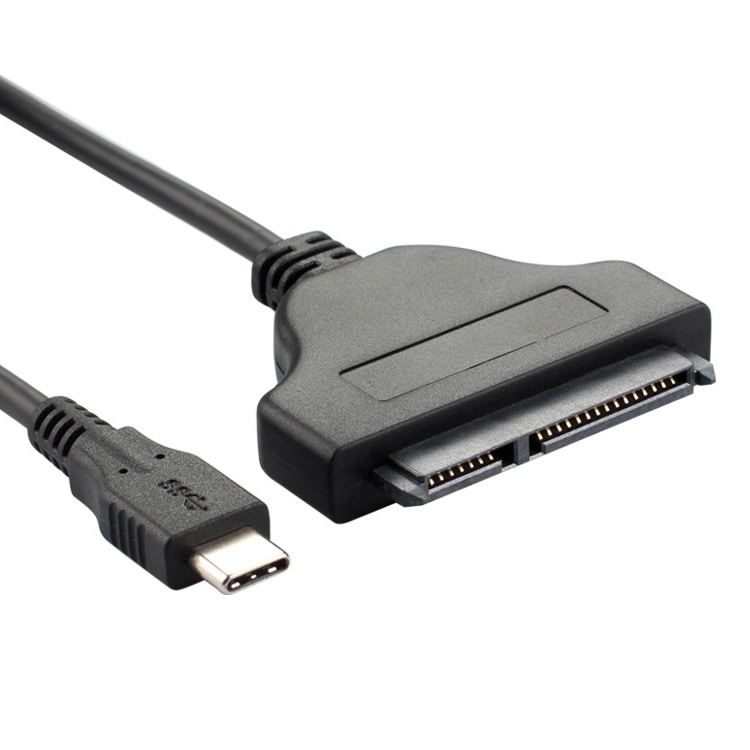 USB Type-C til SATA 2 7+15 Adapter 20 cm