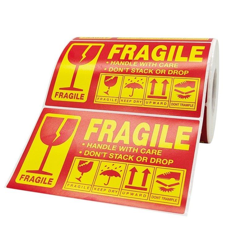 Fragile Stickers 127x76 mm 300-pak