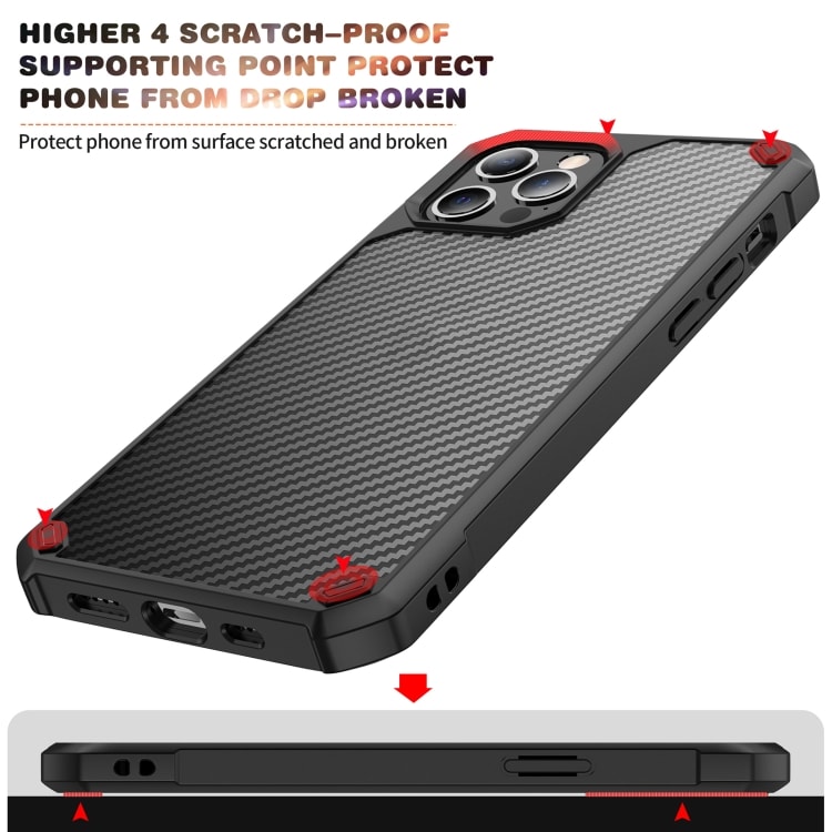 Beskyttelsesbagcover til iPhone 13 Sort/carbon
