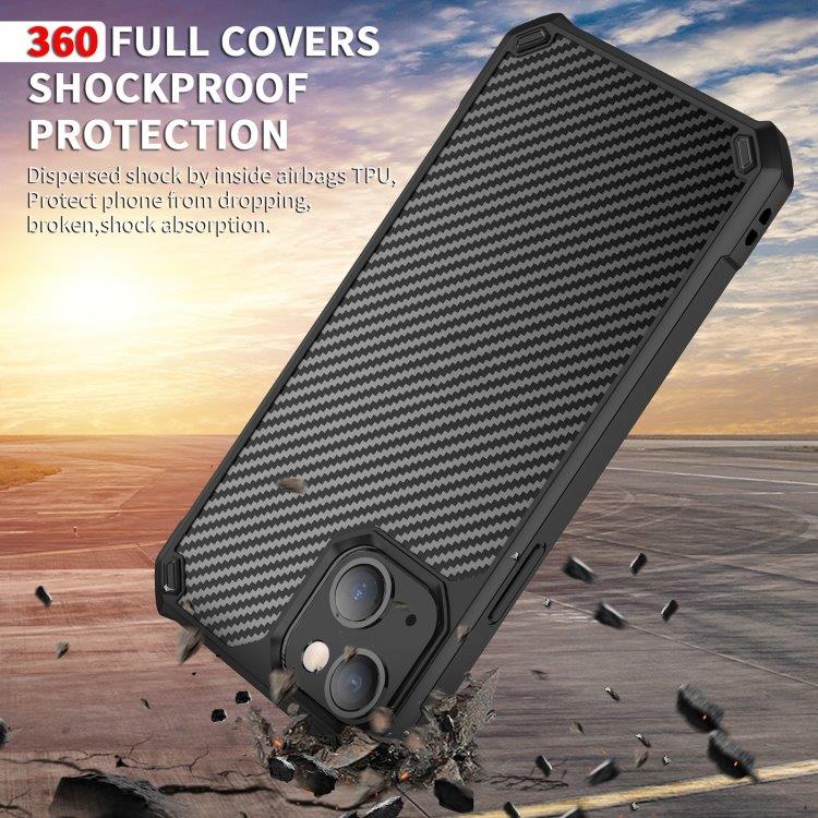 Beskyttelsesbagcover til iPhone 13 Sort/carbon