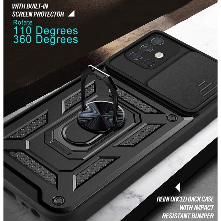Beskyttelsescover med kameraskåner & Magnet Samsung Galaxy A71 Sort