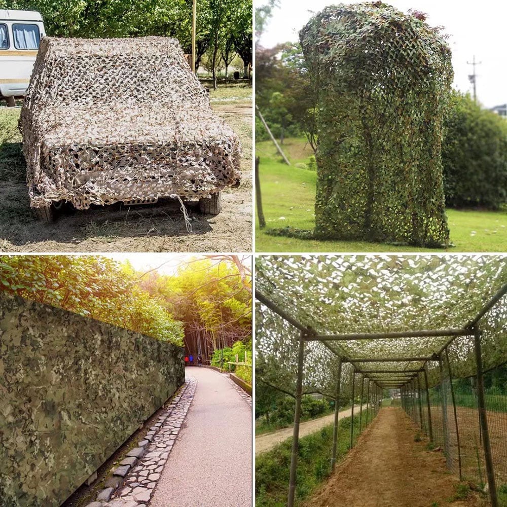 Camouflagenet 2×10 m / grønt og brunt camonet / junglecamouflage