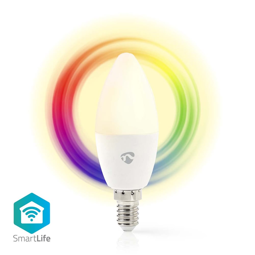 Nedis Smartlife Full farve glødepære E14 470lm 4.9W RGB + Hvid 2700-6500K