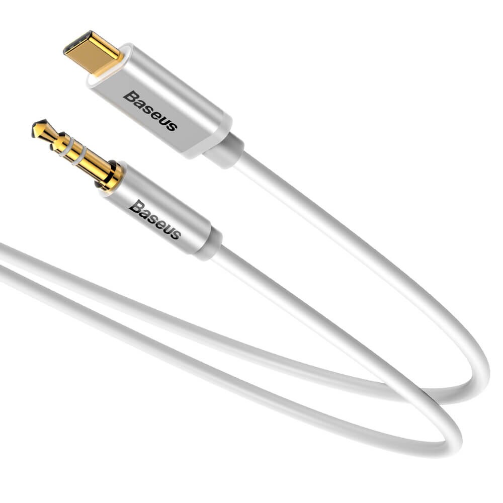Baseus Yiven M01 Lydkabel USB-C - 3,5 mm 1,2 m Hvidt