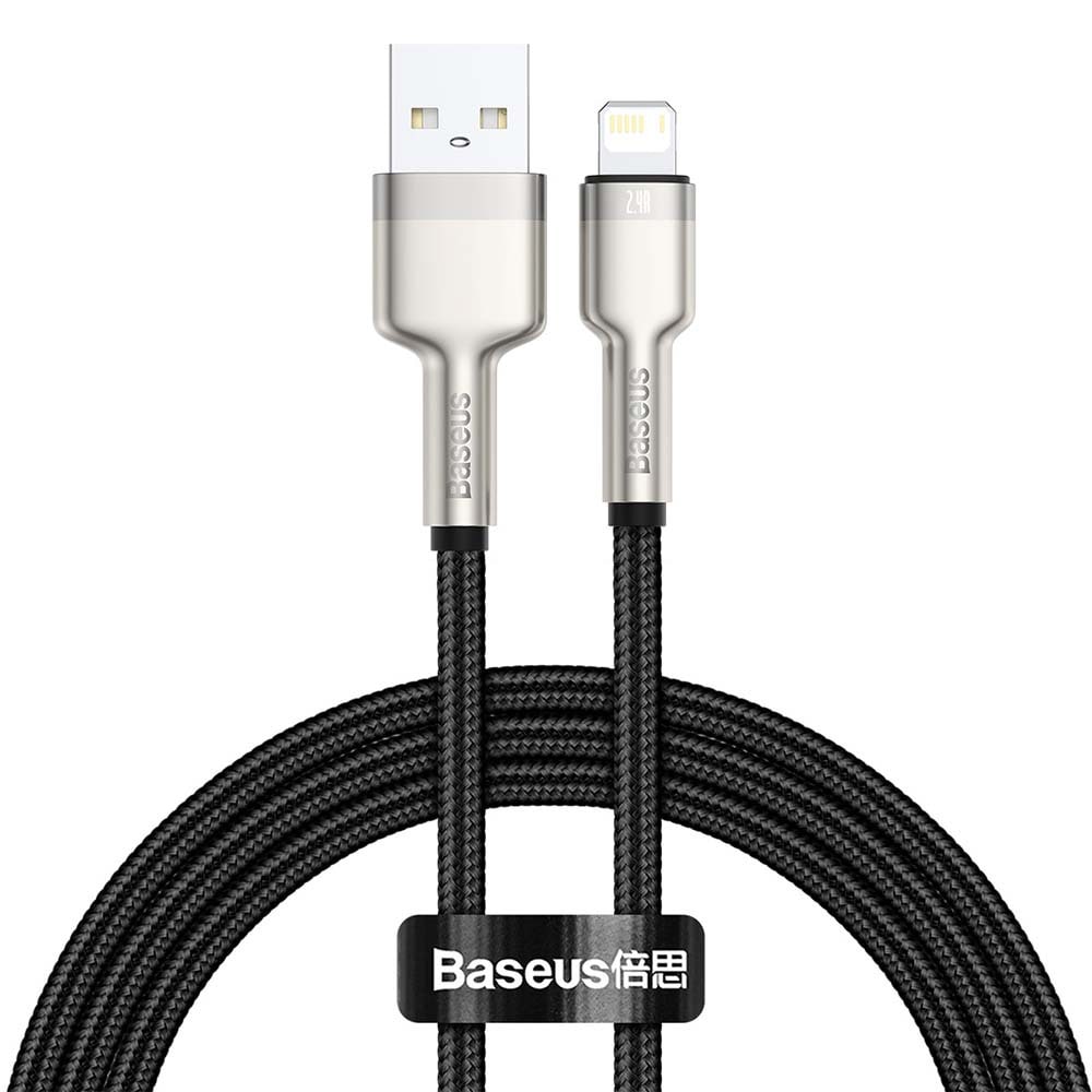 Baseus Cafule Metal USB -Lightning 1 m 2,4A Sort