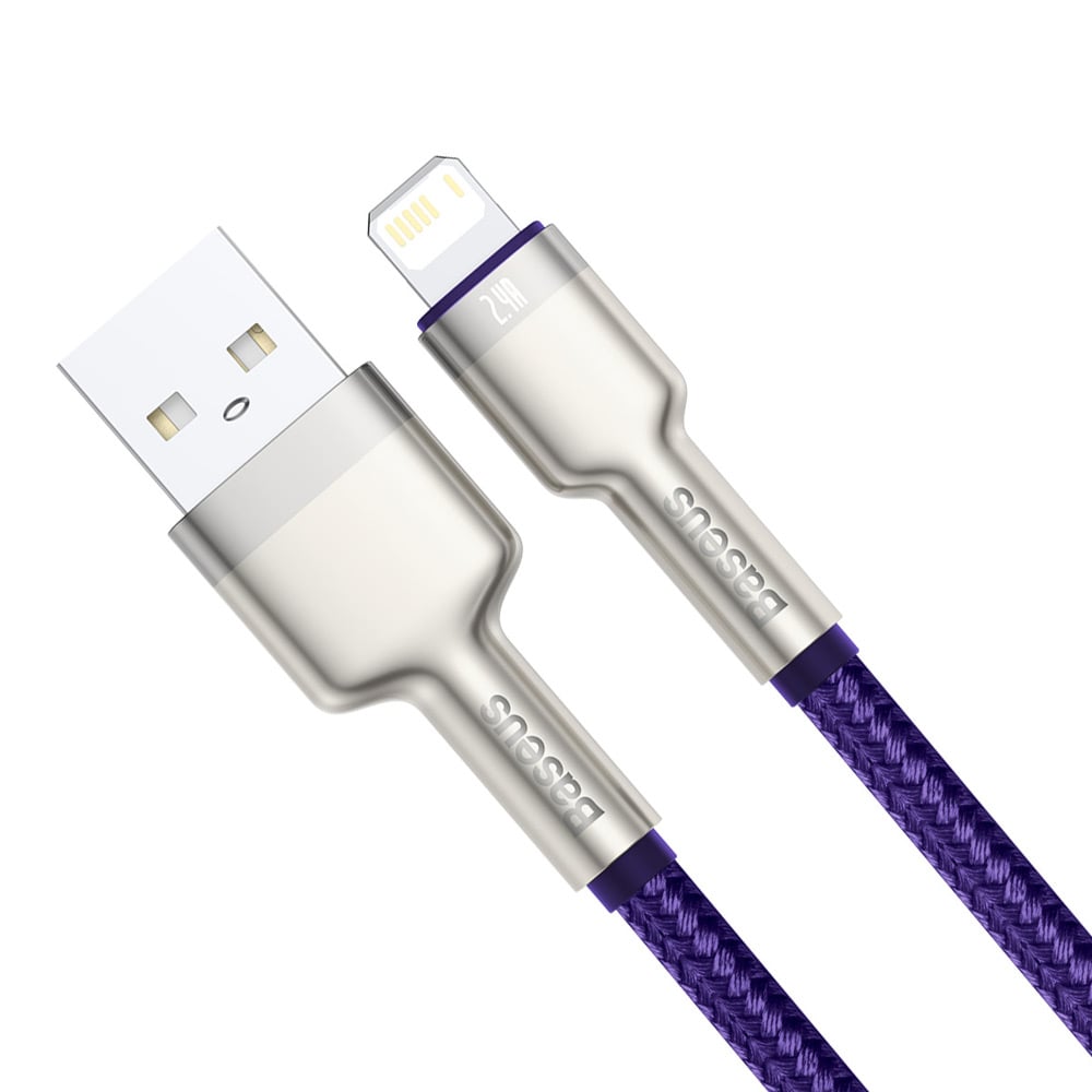 Baseus Cafule Metal USB -Lightning 1 m 2,4A Lilla