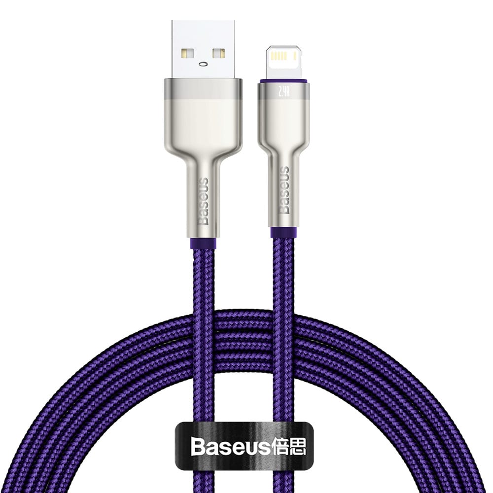 Baseus Cafule Metal USB -Lightning 1 m 2,4A Lilla