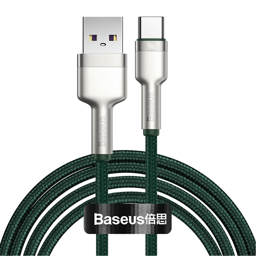 Baseus Cafule Metal USB - USB-C 40W 2 m Grøn