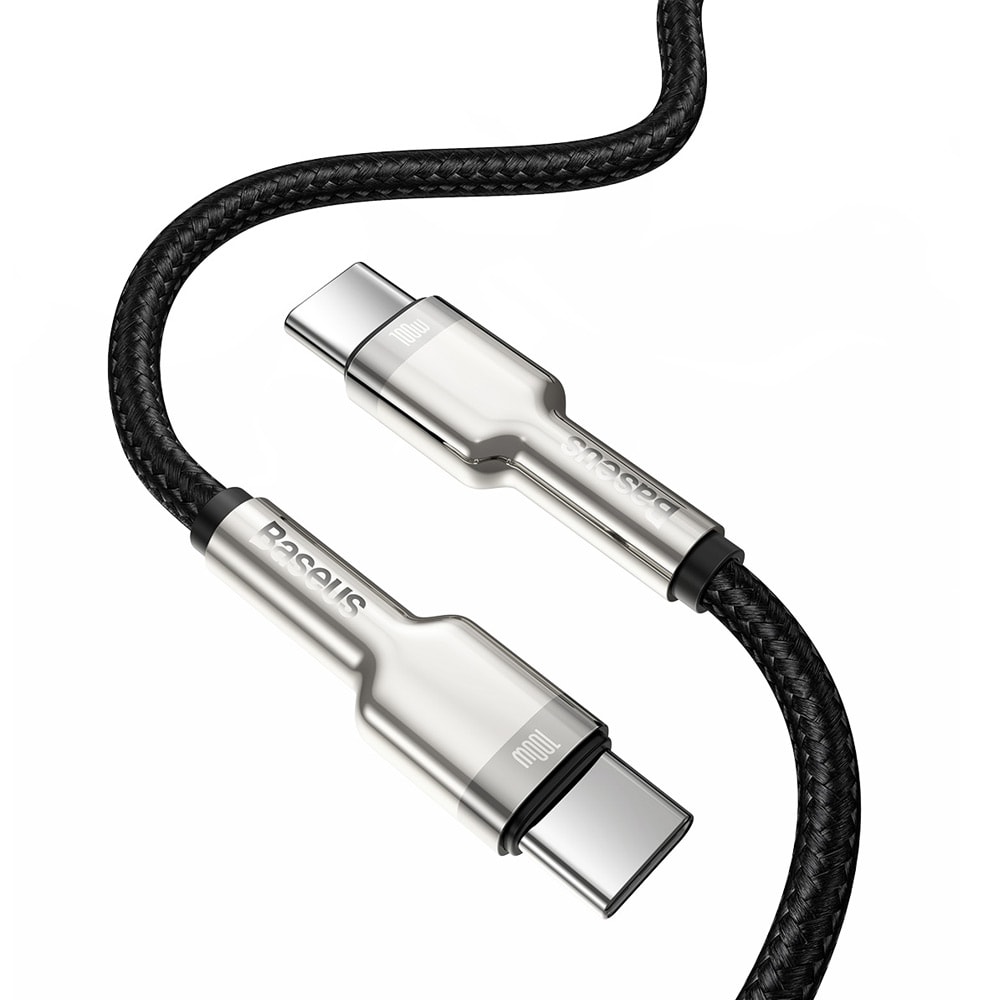 Baseus Cafule Metal USB-C - USB-C 100W 2 m Sort