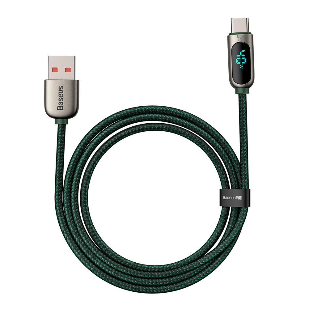 Baseus Display USB - USB-C 5A 1 m Grøn