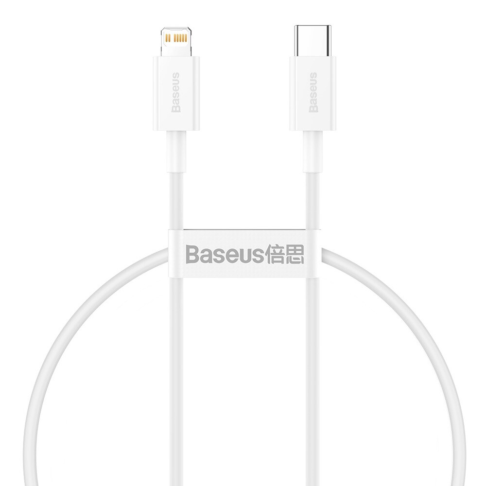 Baseus Superior PD USB-C - Lightning 20W 0,25 m Hvid