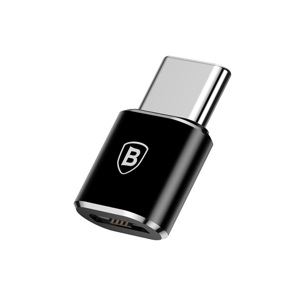 Baseus OTG USB-adapter microUSB - USB-C Sort