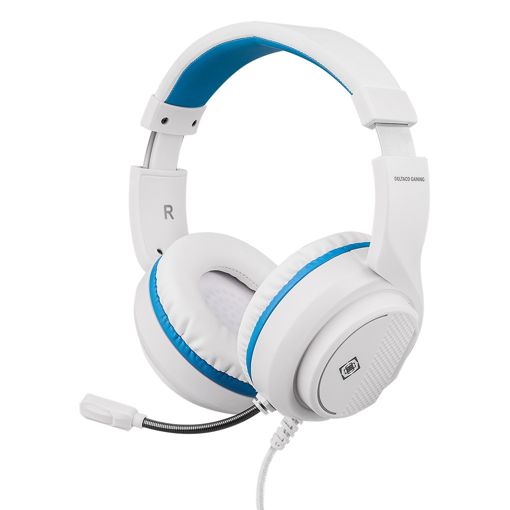 Deltaco Gaming headset til Sony Playstation 5 Hvid/Blå