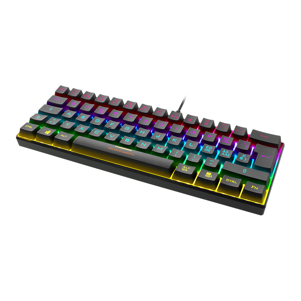 Deltaco Gaming 60% Mekanisk Tastatur RGB schweizisk