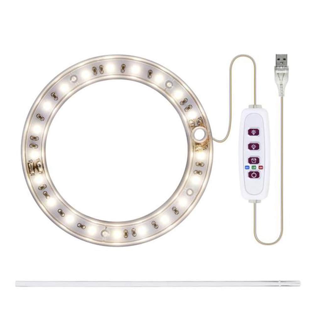 LED-plantelys / plantebelysning til indendørs planter / vækstlys med LED-ring / plantelampe 5V