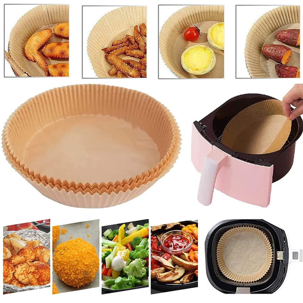 50-pak bagepapir til AirFryer 16 cm - lille