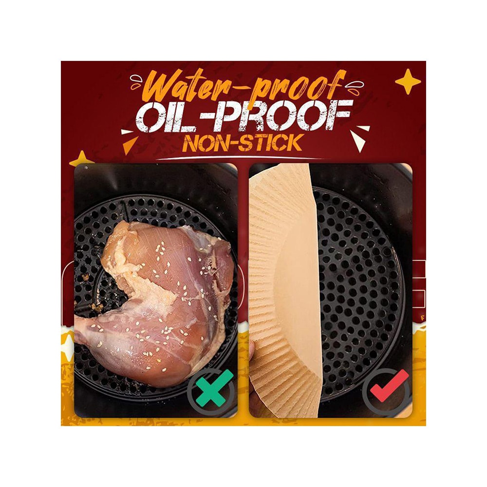 50-pak bagepapir til AirFryer 16 cm - lille