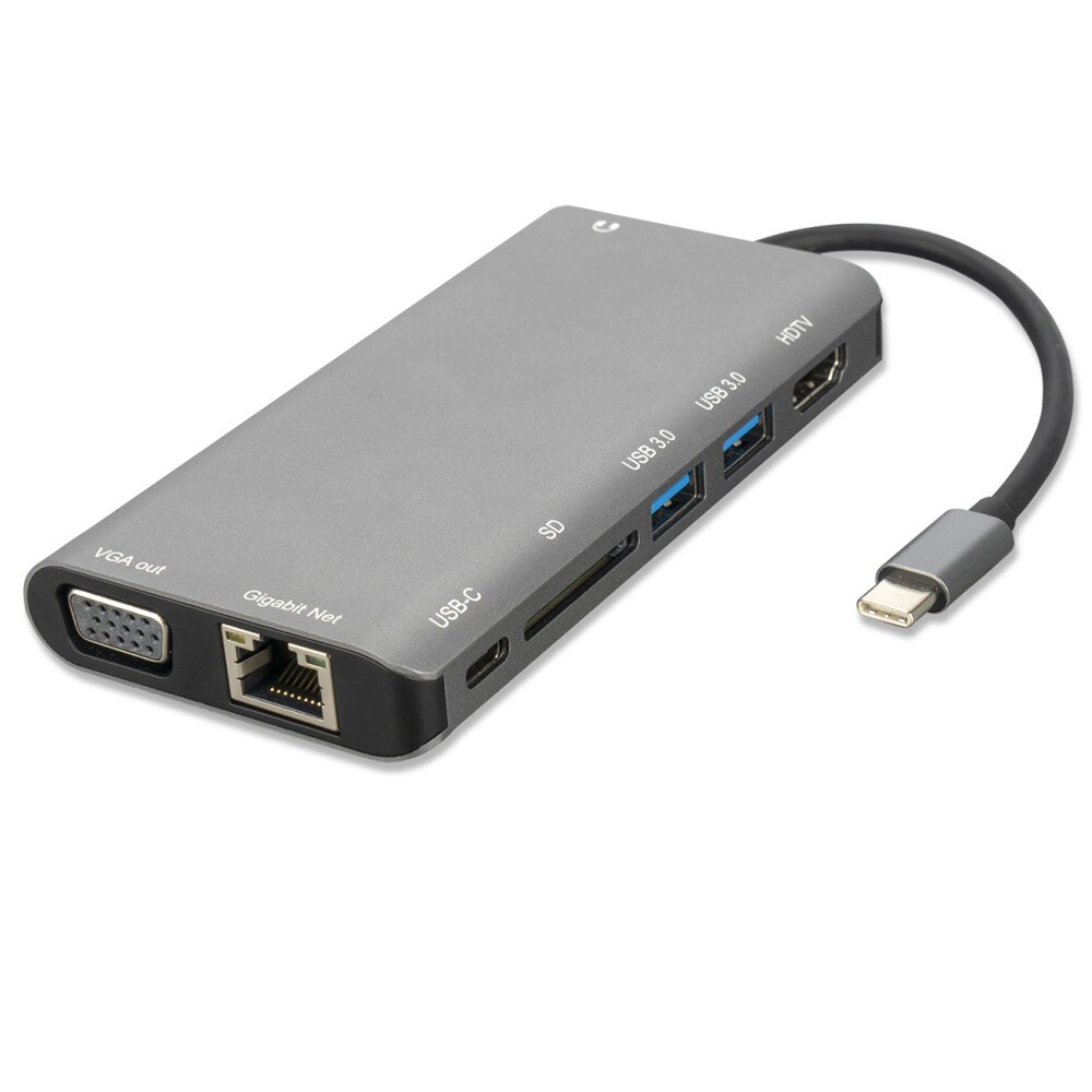 4Smarts 8i1 Hub USB-C til Ethernet, HDMI, 2x USB 3.0