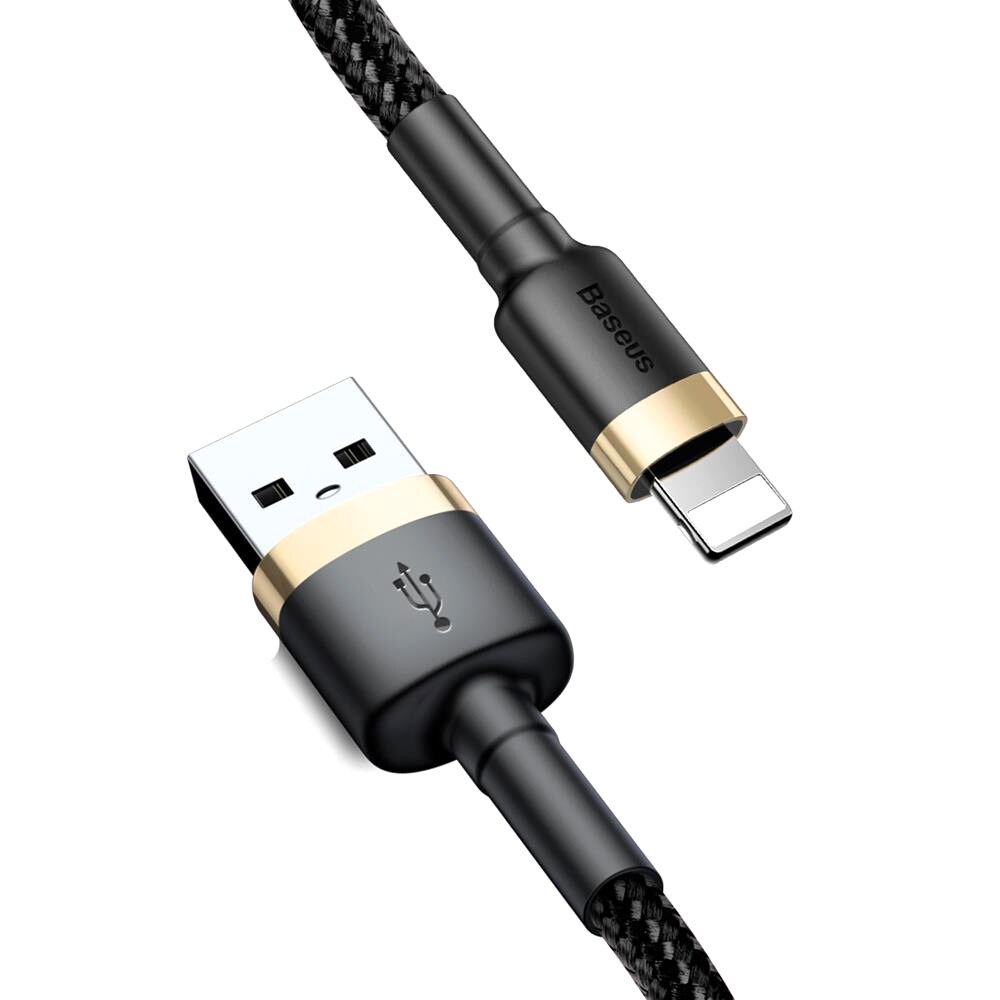 Baseus Cafule USB-kabel USB - Lightning 1,5A 2 m Guldfarvet/Sort