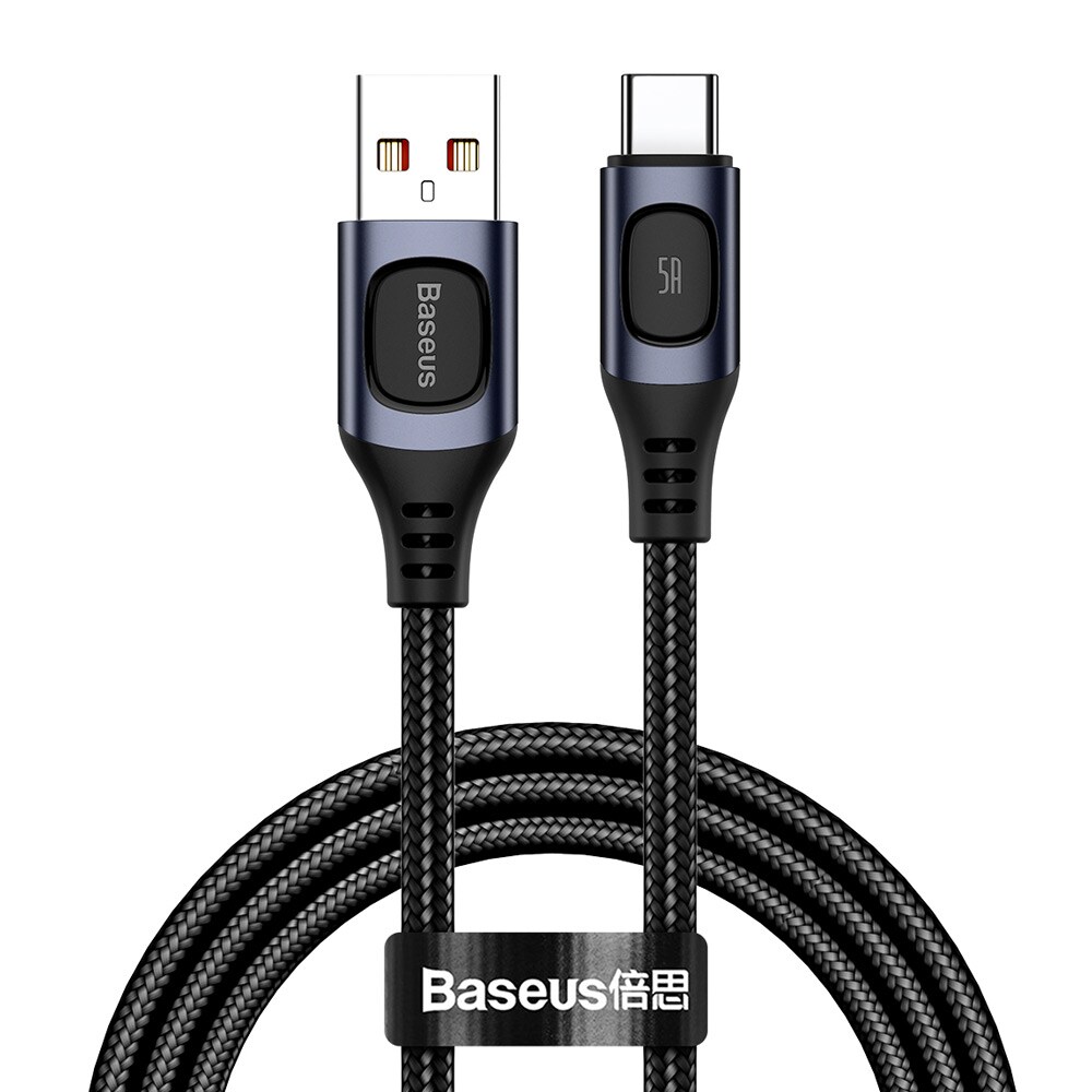 Baseus Flash USB - USB-C 5A 1 m Grå
