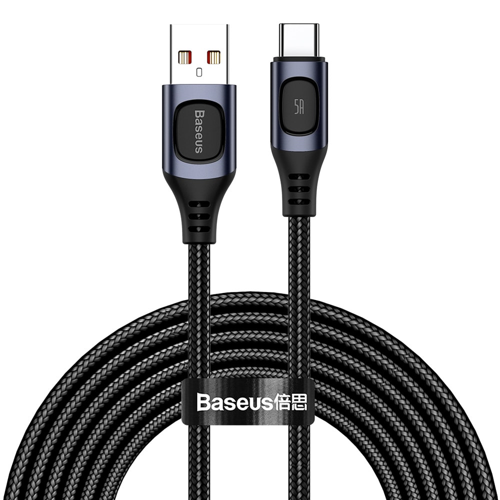 Baseus Flash USB - USB-C 5A 2 m Grå