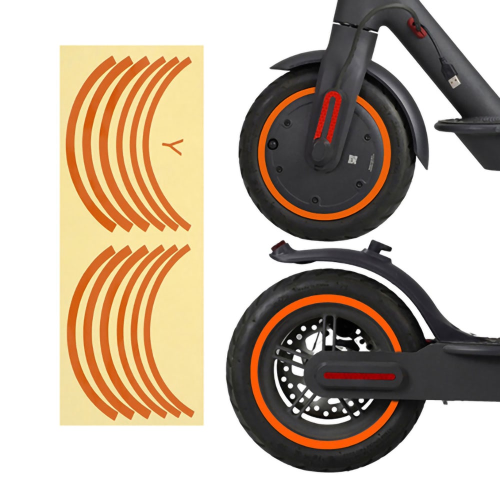 Reflekterende klistermærker til M365 Pro/1S El-scooter - Orange