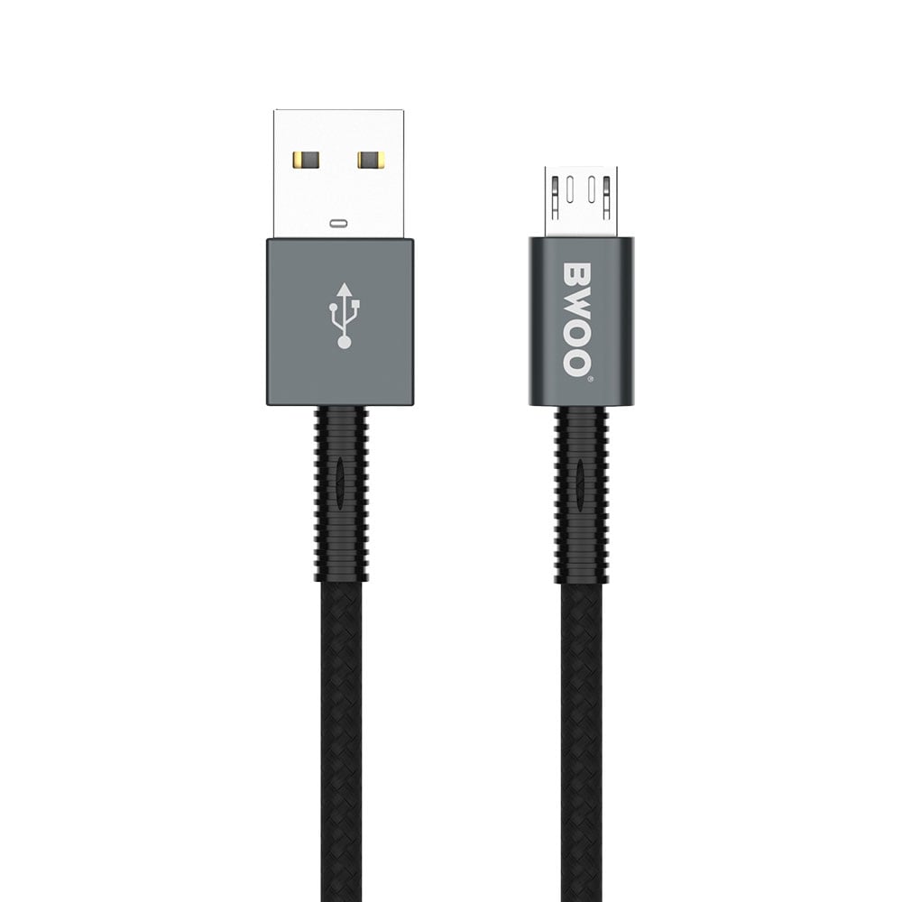 BWOO USB til MicroUSB - 2,4A Sort