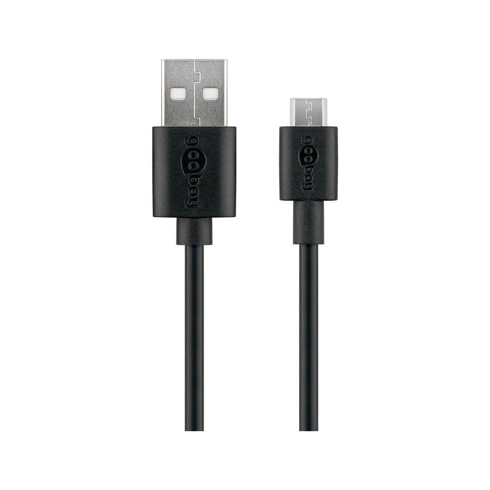 Quickladningskabel MicroUSB - Sort