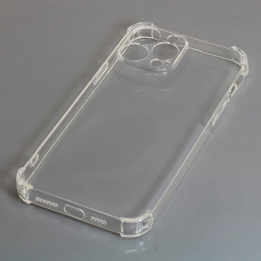 Bagcover med forstærkede hjørner til iPhone 13 Pro Max - Transparent