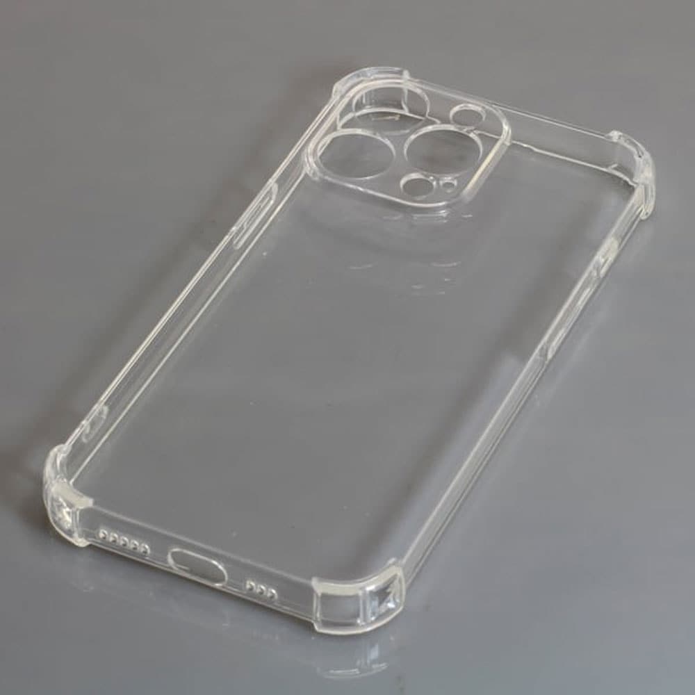 Bagcover med forstærkede hjørner til iPhone 13 Pro - Transparent