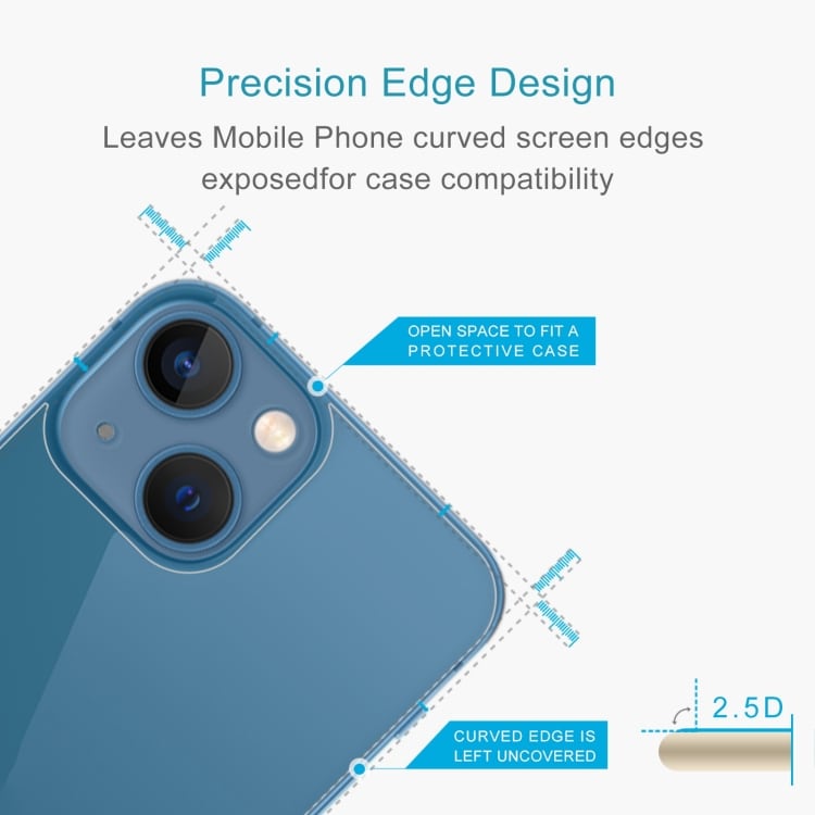 Skærmskåner til bagside i hærdet glas - iPhone 13