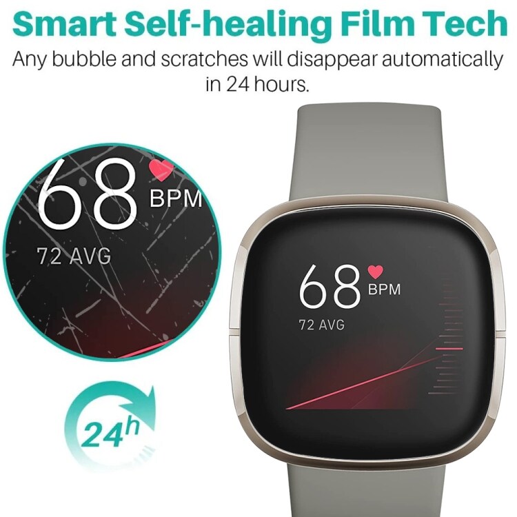 Skærmskåner med Hydrogel til Fitbit Sense