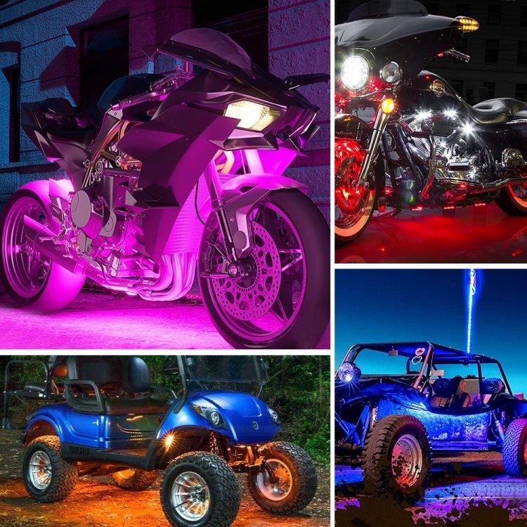 8-i-1 LED-lys RGB til motorcykel