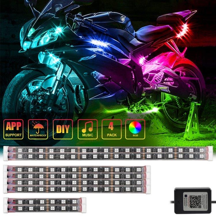 8-i-1 LED-lys RGB til motorcykel