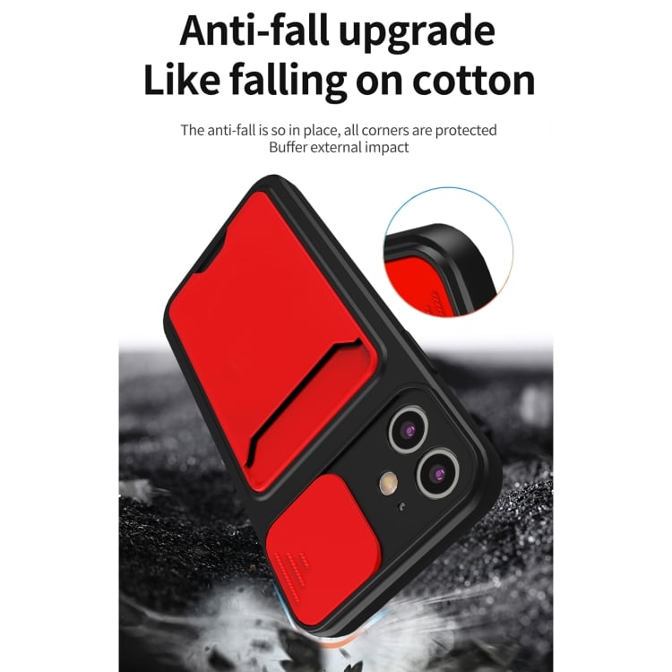 Cover med kameraskåner og kortrum til iPhone 11 - svart