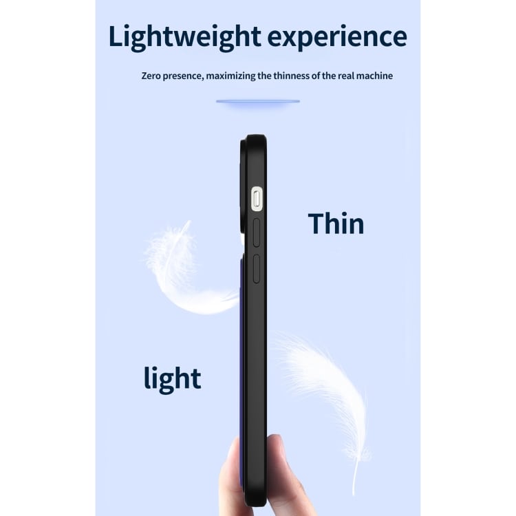 Cover med kameraskåner og kortrum til iPhone 13 Pro - sort
