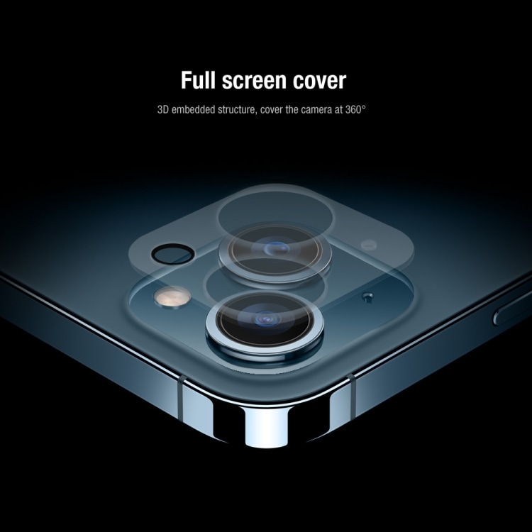 Skærmskåner med hærdet glas og linseskåner til iPhone 13