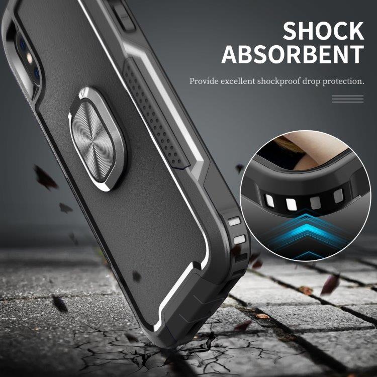 Kraftigt mobilcover med ringholder til iPhone XS Max