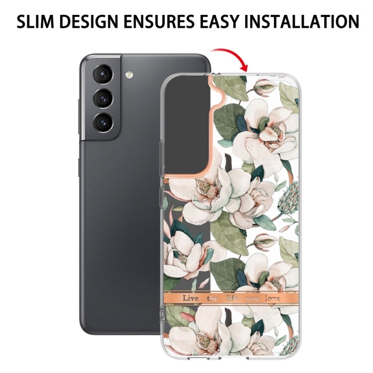 Mobilcover med blomstermønster til Samsung Galaxy S22