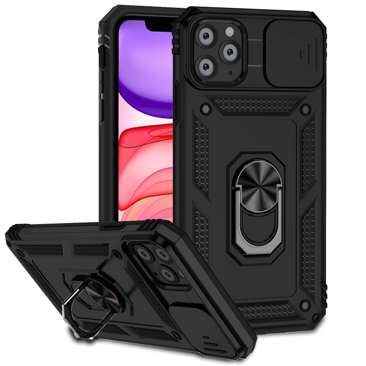 Cover med kamerabeskyttelse og ringholder til iPhone 11 Pro