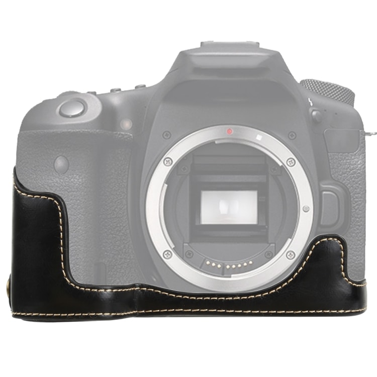 Underdelsbeskyttelse i PU-læder til Canon EOS 90D Sort