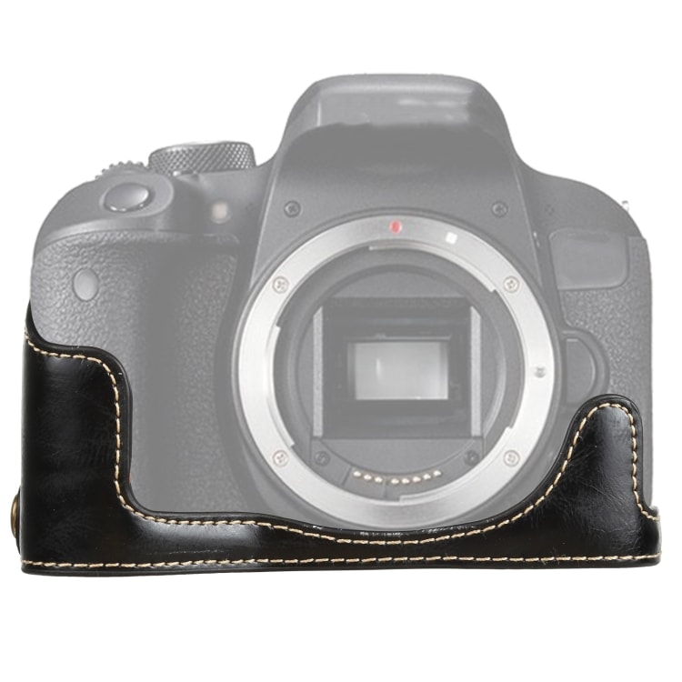 Underdelsbeskyttelse i PU-læder til Canon EOS 77D / 800D Sort