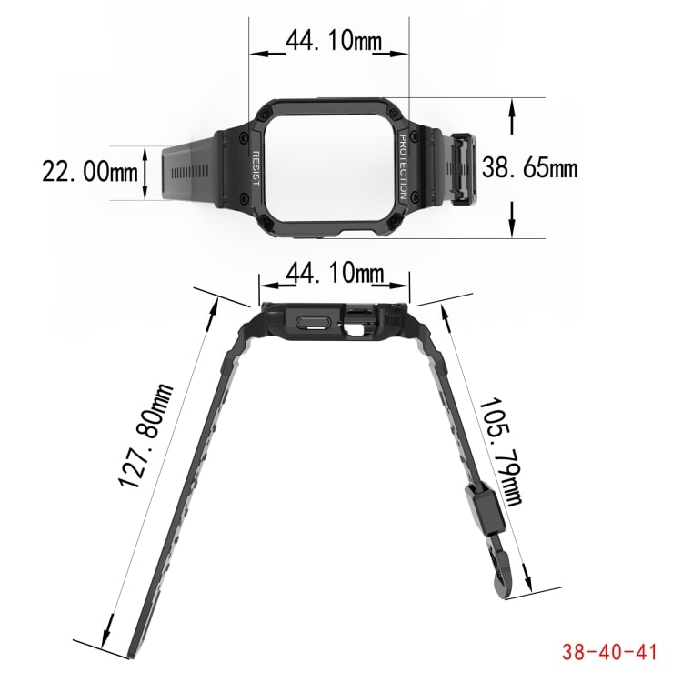 Silikoneurrem til Apple Watch 7 41 mm / 6&SE&5&4 40 mm / 3&2&1 38 mm Hvid