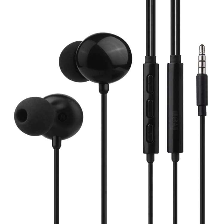 IVON E50 In-ear Headset med 3,5 mm kontakt Sort