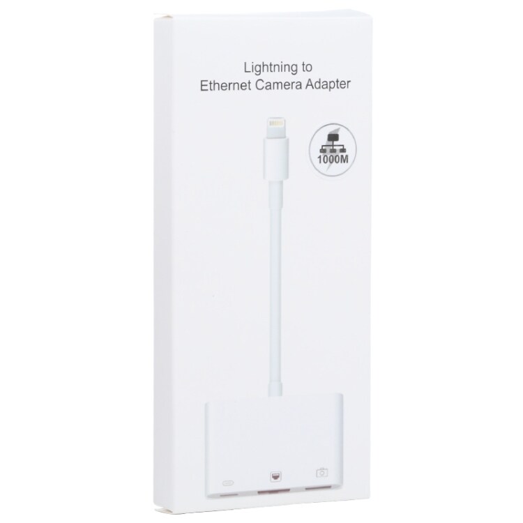 iPhone adapter til USB + 1000M Ethernet + Lightning